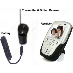 2 Mega Pixel Micro Wireless Button Camera & Receiver