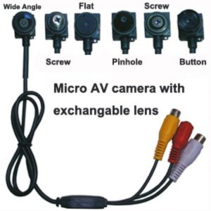 Micro AV Camera With Button/Pinhole/Flat/Screw/Wide Angle Camera Lens 600TVL