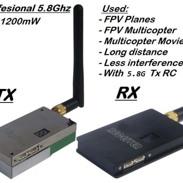 5.8G 1200MW FPV Transmitter and Receiver Wireless Long Range