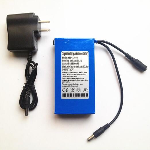 manufacturer DC-12680 6800mAh rechargeable dc 12V li-ion polymer battery