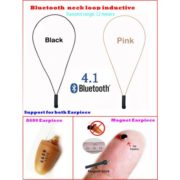 Pink Necklace Invisable Micro Bluetooth Earpiece Kit With A680 Micro Earpiece,Bluetooth 4.1 Neck Loop Invisable Earpiece