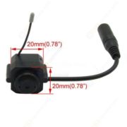 Mini Tunable 2.4G Wireless CMOS Pinhole Camera 3.7mm Lens With MIC