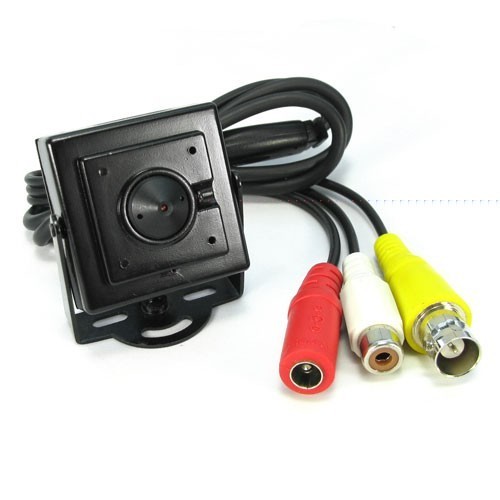 Mini Pin-Hole Sharp CCD CCTV Camera W/Mic 420TVL