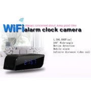 P2P Wifi Pinhole Hidden Alarm Clock Spy Security & Surveillance Camera