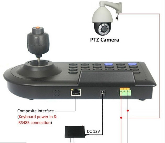 4D 4 Axis RS-485 PTZ Camera Joystick Controller pelco ptz camera wiring diagram 