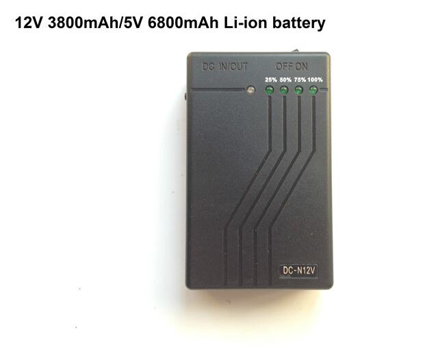 YSN-N12V 12V 3800mAh / 5V 6800mAh black li-ion battery 