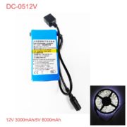 Super lithium ion 12v street light battery pack Rechargeable 5v 8ah/12v 3A with charger EU plug