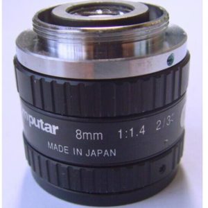 M0814-MP Computar 2/3" C Mount 8mm f/1.4 Lens for Megapixel Camera