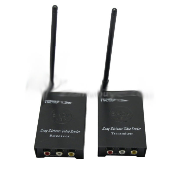 Bada 1.2W Wireless Audio /Video Sender 1200mw Transmitter Receiver 2.4G f/ Cameras