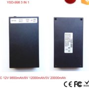 Portable batterie Recharge lithium Battery for CCTV 12v 9800mah 9V 12000mah 5V 20000mah rechargeable battery
