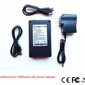 Rechargeable lithium battery 12v 3800mah/5V 5800mah li-ion battery pack