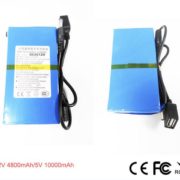 DC Lithium ion power bank battery li-poly 12v 4800mah/5V 10Ah
