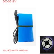 DC Lithium ion power bank battery li-poly 12v 4800mah/5V 10Ah
