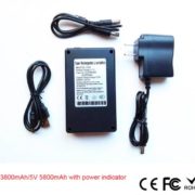 12V/5V double output li-ion rechargable battery