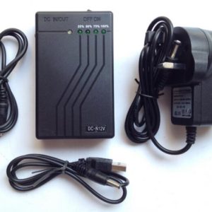 Super Rechargeable Li-ion Battery 12V 3800mAh/5V 6800mAh for LED strips with power indicator in black case