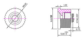 1/7" 2.0mm Megapixel M7*0.35 mount non-distortion lens, Φ2.8mm F2.8 62degree 4P+IR lens - Image 2