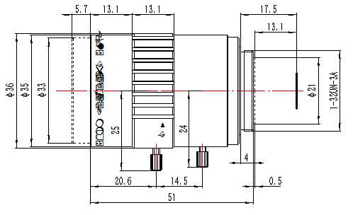 2/3" 50mm F2.3 5Megapixel Low-distortion C-mount Lens for Traffic Monitoring - Image 2