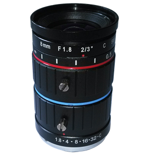 2/3" 8mm F1.8 5Megapixel Low-distortion C-mount Lens for Traffic Monitoring - Image 3