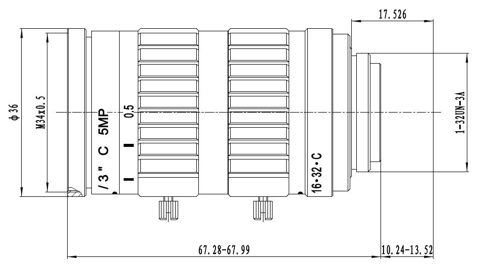 2/3" 8mm F1.8 5Megapixel Low-distortion C-mount Lens for Traffic Monitoring - Image 2