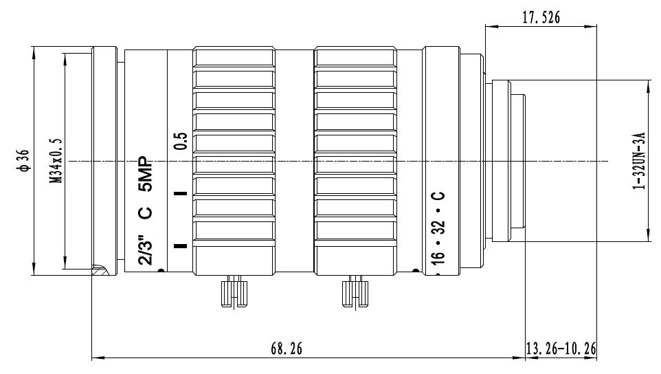 2/3" 12mm F1.8 5Megapixel Low-distortion C-mount Lens for Traffic Monitoring - Image 2