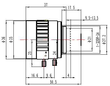 2/3" 25mm F1.7 5Megapixel Manual IRIS Low-distortion C-mount Lens for Traffic Monitoring - Image 2