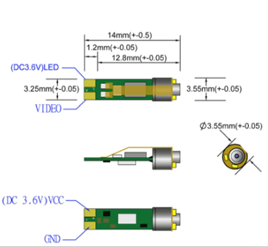 3.5mm wide endoscope camera module, 1/18" CMOS, 320×240, DC3.6V - Image 3