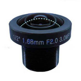 1/2" 1.68mm 3Megapixel M12x0.5 Mount 185degrees IR Fisheye Lens - Image 3