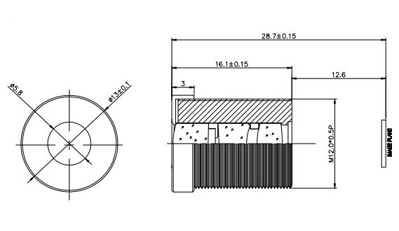 1/4" 21mm Megapixel F6.0 M12-mount Long Focal Non-distortion Lens for digital telescope - Image 2