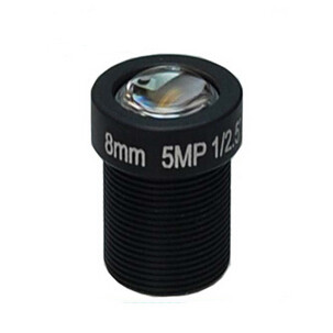 1/2.5" 8mm 5Megapixel F2.0 S-mount IR MTV lens with H.FOV 52degrees - Image 3