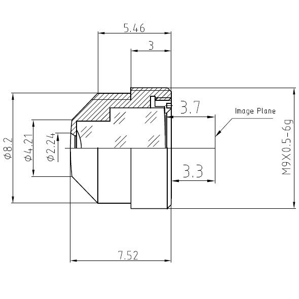 1/3" 3.7mm F2.5 Megapixel M9*P0.5 mount HD pinhole lens for covert camera - Image 2