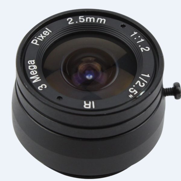 HD 3MP 2.5mm/2.8mm CS IR metal CCTV lens,1/2.5" format, F1.2 aperture