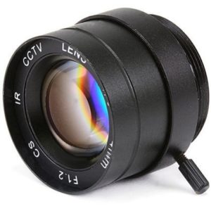 1/3 Inch 4mm F1.2 Fixed Iris CS Mount Lens for CCTV Security Surveillance Camera